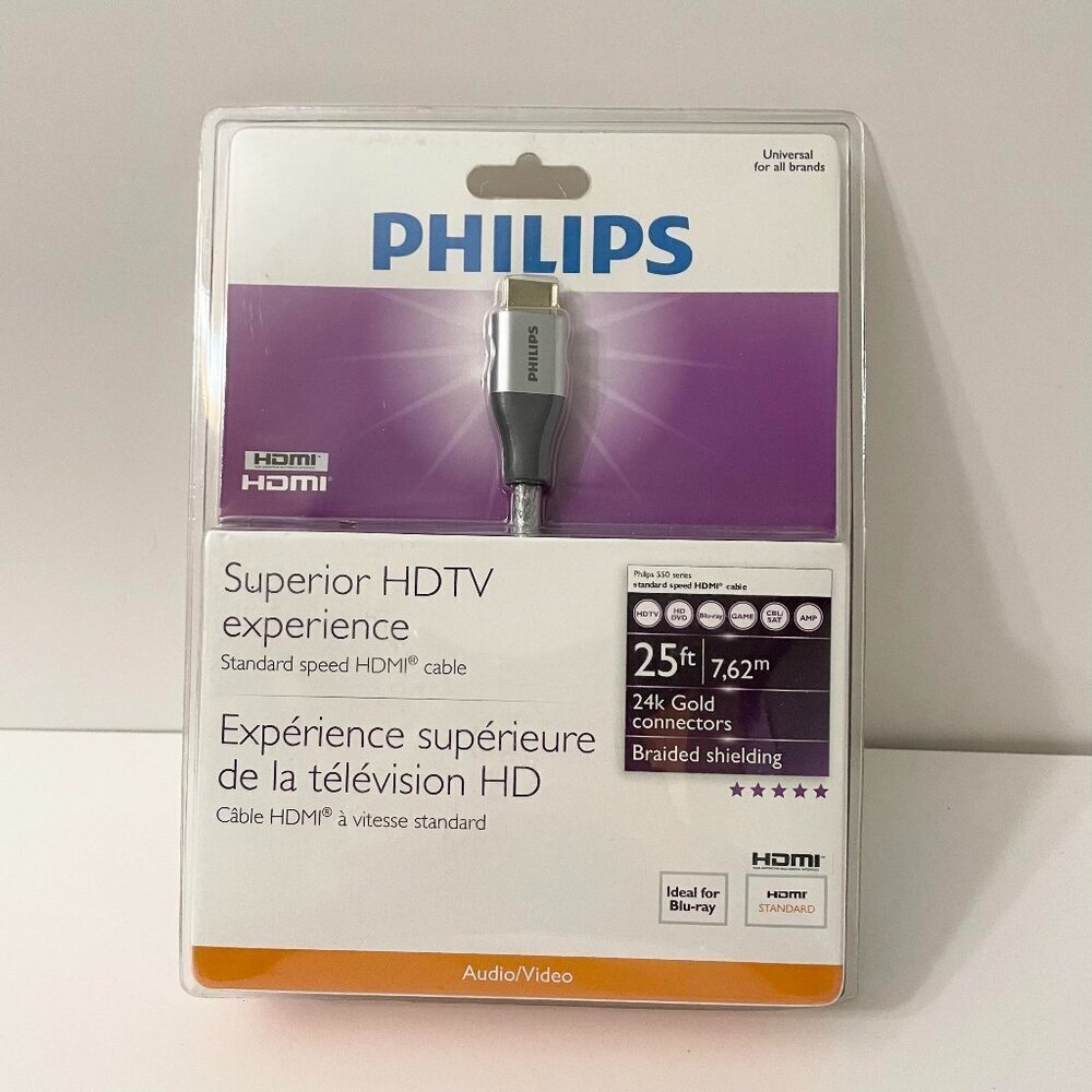 Philips HDMI Cable 25ft. Superior Hi-Definition TV